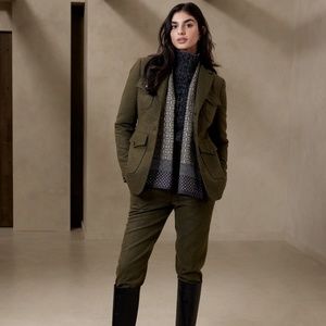 Banana Republic Expedition Blazer Olive Green NEW